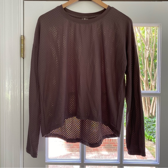 CALIA by Carrie Underwood Tops - CALIA by Carrie Underwood Long Sleeve Mesh Top - Brown